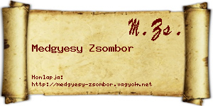 Medgyesy Zsombor névjegykártya